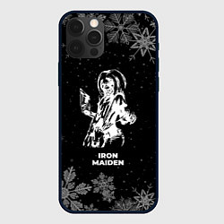 Чехол для iPhone 12 Pro Снежный Iron Maiden, цвет: 3D-черный