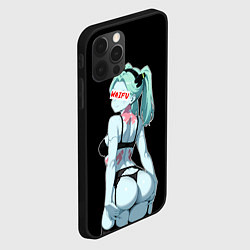 Чехол для iPhone 12 Pro Rebecca waifu - Cyberpunk, цвет: 3D-черный — фото 2