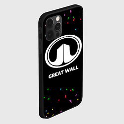 Чехол для iPhone 12 Pro Great Wall конфети, цвет: 3D-черный — фото 2