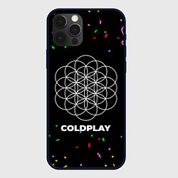 Чехол для iPhone 12 Pro Coldplay конфети, цвет: 3D-черный