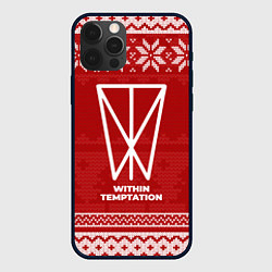 Чехол для iPhone 12 Pro Новогодний Within Temptation, цвет: 3D-черный