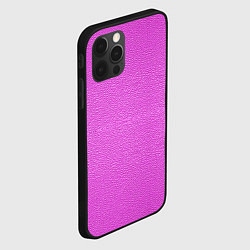 Чехол для iPhone 12 Pro Текстура розовой кожи, цвет: 3D-черный — фото 2