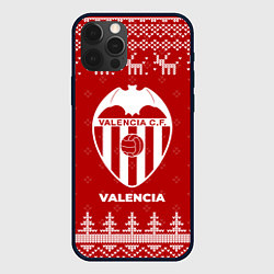 Чехол для iPhone 12 Pro Новогодний Valencia с оленями, цвет: 3D-черный