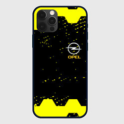 Чехол для iPhone 12 Pro Opel auto hexagon steel, цвет: 3D-черный