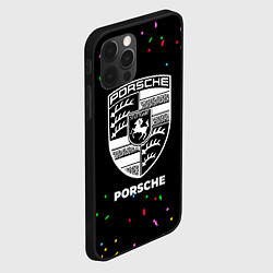 Чехол для iPhone 12 Pro Porsche конфети, цвет: 3D-черный — фото 2