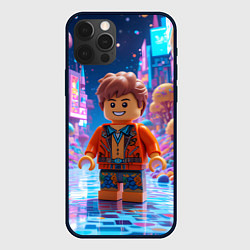 Чехол для iPhone 12 Pro Roblox в неоновом городе, цвет: 3D-черный