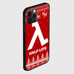Чехол для iPhone 12 Pro Новогодний Half-Life с оленями, цвет: 3D-черный — фото 2