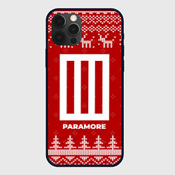 Чехол для iPhone 12 Pro Новогодний Paramore с оленями, цвет: 3D-черный