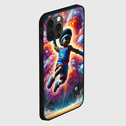 Чехол для iPhone 12 Pro Бейсболист и космос, цвет: 3D-черный — фото 2