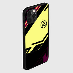 Чехол для iPhone 12 Pro Linkin park geometry steel, цвет: 3D-черный — фото 2