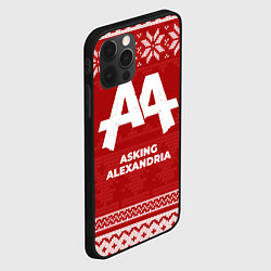 Чехол для iPhone 12 Pro Новогодний Asking Alexandria, цвет: 3D-черный — фото 2