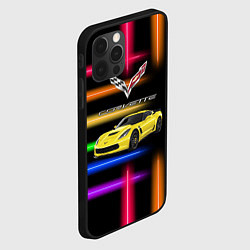 Чехол для iPhone 12 Pro Chevrolet Corvette - racing team, цвет: 3D-черный — фото 2