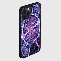 Чехол для iPhone 12 Pro Оптический фрактал нервы, цвет: 3D-черный — фото 2