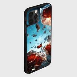 Чехол для iPhone 12 Pro Сильный взрыв камней, цвет: 3D-черный — фото 2