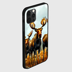 Чехол для iPhone 12 Pro Лоси, цвет: 3D-черный — фото 2