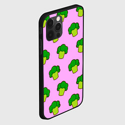 Чехол для iPhone 12 Pro Фиолетовый брокколи, цвет: 3D-черный — фото 2