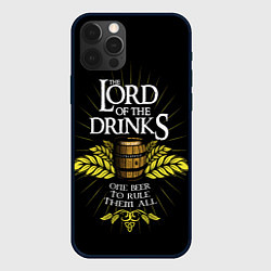 Чехол для iPhone 12 Pro Lord of the drinks, цвет: 3D-черный