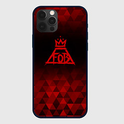 Чехол для iPhone 12 Pro Fall Out Boy red poly, цвет: 3D-черный