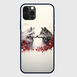 Чехол для iPhone 12 Pro Wolfs love, цвет: 3D-черный