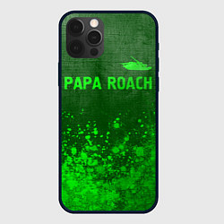 Чехол для iPhone 12 Pro Papa Roach - green gradient посередине, цвет: 3D-черный