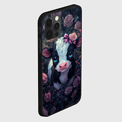 Чехол для iPhone 12 Pro Милый теленок, цвет: 3D-черный — фото 2