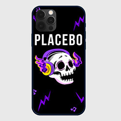 Чехол для iPhone 12 Pro Placebo неоновый череп, цвет: 3D-черный