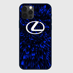 Чехол для iPhone 12 Pro Lexus blue energy, цвет: 3D-черный