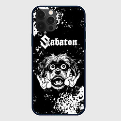 Чехол для iPhone 12 Pro Sabaton рок пес, цвет: 3D-черный