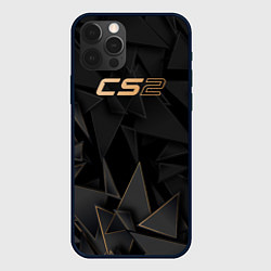 Чехол для iPhone 12 Pro Counter Strike 2 golden poly, цвет: 3D-черный