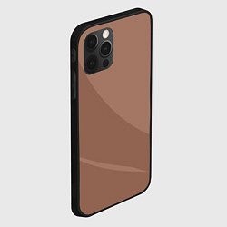 Чехол для iPhone 12 Pro Мокко Мусс однотонный с полосой, цвет: 3D-черный — фото 2