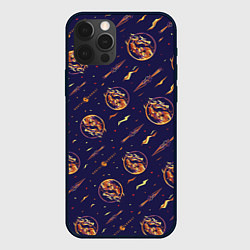 Чехол для iPhone 12 Pro Mortal Kombat logo pattern, цвет: 3D-черный
