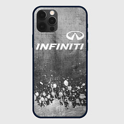 Чехол для iPhone 12 Pro Infiniti - grey gradient посередине, цвет: 3D-черный