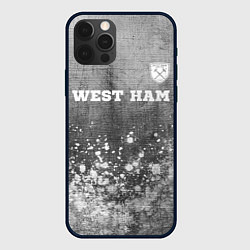 Чехол для iPhone 12 Pro West Ham - grey gradient посередине, цвет: 3D-черный