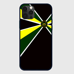 Чехол для iPhone 12 Pro Мотострелковые войска: шеврон без текста, цвет: 3D-черный