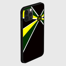 Чехол для iPhone 12 Pro Мотострелковые войска: шеврон без текста, цвет: 3D-черный — фото 2