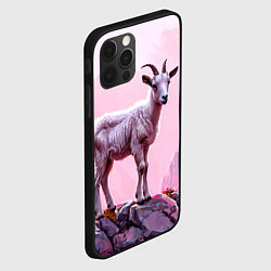 Чехол для iPhone 12 Pro Козлик в розовом свете, цвет: 3D-черный — фото 2