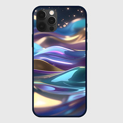 Чехол для iPhone 12 Pro Космические мягкие волны, цвет: 3D-черный