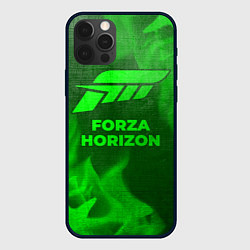 Чехол для iPhone 12 Pro Forza Horizon - green gradient, цвет: 3D-черный