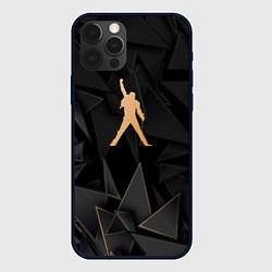 Чехол для iPhone 12 Pro Queen golden poly, цвет: 3D-черный