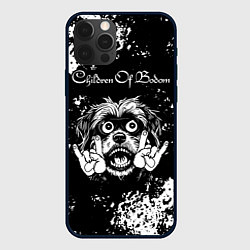 Чехол для iPhone 12 Pro Children of Bodom рок пес, цвет: 3D-черный