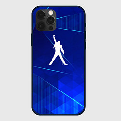 Чехол для iPhone 12 Pro Queen blue poly, цвет: 3D-черный