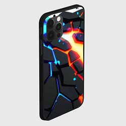 Чехол для iPhone 12 Pro Разбитые нано-соты, цвет: 3D-черный — фото 2