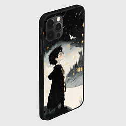 Чехол для iPhone 12 Pro Гарри Поттер и совы, цвет: 3D-черный — фото 2