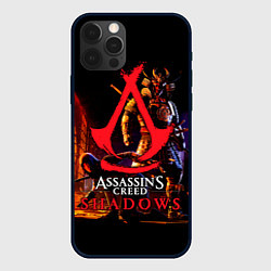 Чехол для iPhone 12 Pro Assassins Creed Shadows - samurai, цвет: 3D-черный