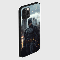 Чехол для iPhone 12 Pro Бэтмен в искрах, цвет: 3D-черный — фото 2