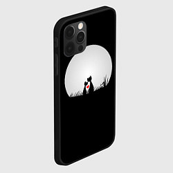 Чехол для iPhone 12 Pro Любовь при луне, цвет: 3D-черный — фото 2