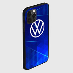Чехол для iPhone 12 Pro Volkswagen blue poly, цвет: 3D-черный — фото 2