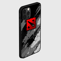 Чехол для iPhone 12 Pro Dota 2 - монохромный серый, цвет: 3D-черный — фото 2