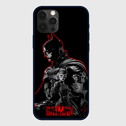 Чехол для iPhone 12 Pro Бэтмен и враги в ночи, цвет: 3D-черный