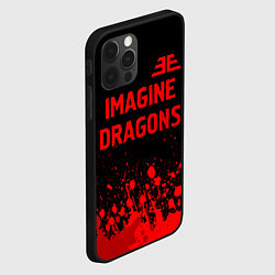 Чехол для iPhone 12 Pro Imagine Dragons - red gradient посередине, цвет: 3D-черный — фото 2